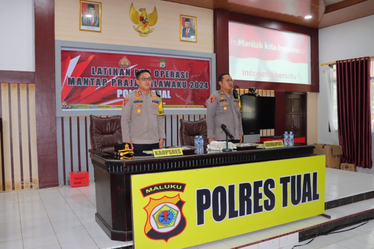 Gelar Lat Ops Mantap Praja 2024, Ini Pesan Kapolres Tual