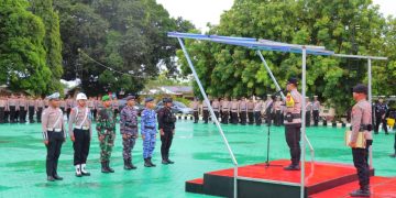 Jadi Irup, Kapolres Tual Pimpin Apel Gelar Pasukan Operasi Lilin Salawaku Tahun 2024