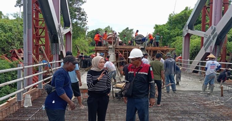 Begini Progres Pembangunan Jembatan Dian Pulau-Tetoat Pasca Disasi