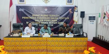 KPU Kabupaten Asmat Tetapkan Pasangan SAFANMAN Sebagai Paslon Terpilih