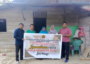 Sambut Bulan Suci Ramadhan 1446 H, PWI Kabupaten Buru Gelar Aksi Sosial