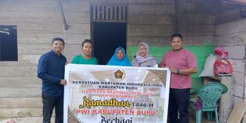 Sambut Bulan Suci Ramadhan 1446 H, PWI Kabupaten Buru Gelar Aksi Sosial