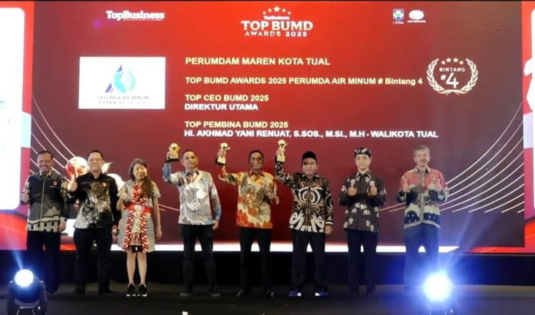 Tiga Penghargaan Sekaligus: Kota Tual Bersinar di Ajang TOP BUMD Awards 2025