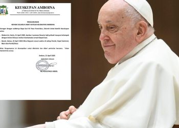 Paus Fransiskus Meninggal Dunia, Uskup Diosis Amboina Umumkan Misa Requiem di Setiap Paroki