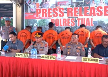 Operasi Pekat Salawaku: Polres Tual Amankan Miras, Narkoba, hingga Premanisme