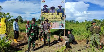 Hebat! Satgas TMMD Sulap Lahan Tidur Jadi Kebun Pangan di Mimika