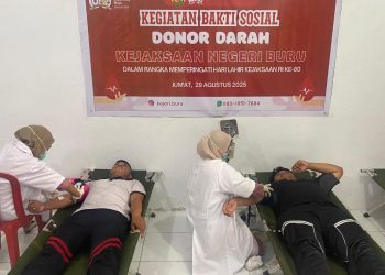 Peringati Harlah Kejaksaan, Lapas Namlea Perkuat Sinergitas Lewat Donor Darah