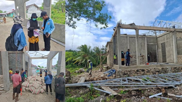 Dinkes Kota Tual Lakukan Monev Pembangunan Gedung Puskesmas Tayando Yamtel