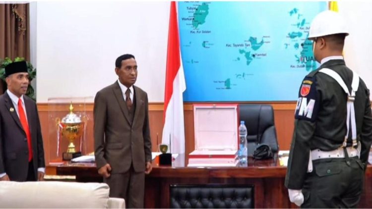 Tradisi Kebangsaan, Bendera Merah Putih Diserahkan Wali Kota Tual ke Subdenpom