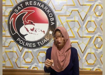 Investigasi Satresnarkoba, Polres Tual Bekuk Perempuan Pembawa Sabu