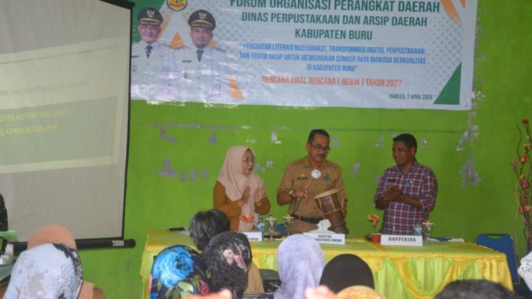 Asisten III Buka Forum OPD Perpustakaan dan Arsip Buru, Bahas Renja 2027